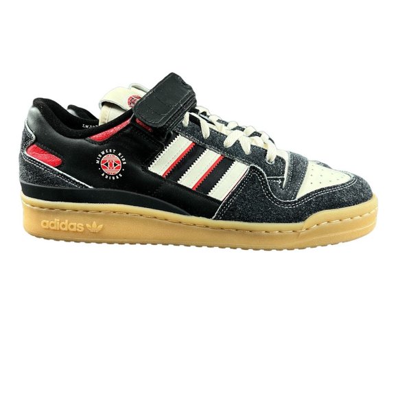 Adidas X Midwest Kids Forum 84 Low Core Black White Red Gum Shoes GW0035… main image 8